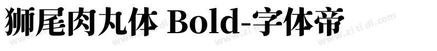 狮尾肉丸体 Bold字体转换